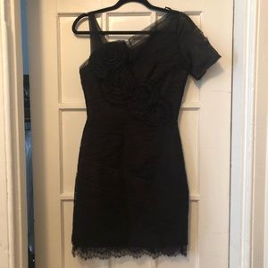 BCBG Black Tulle Formal Dress